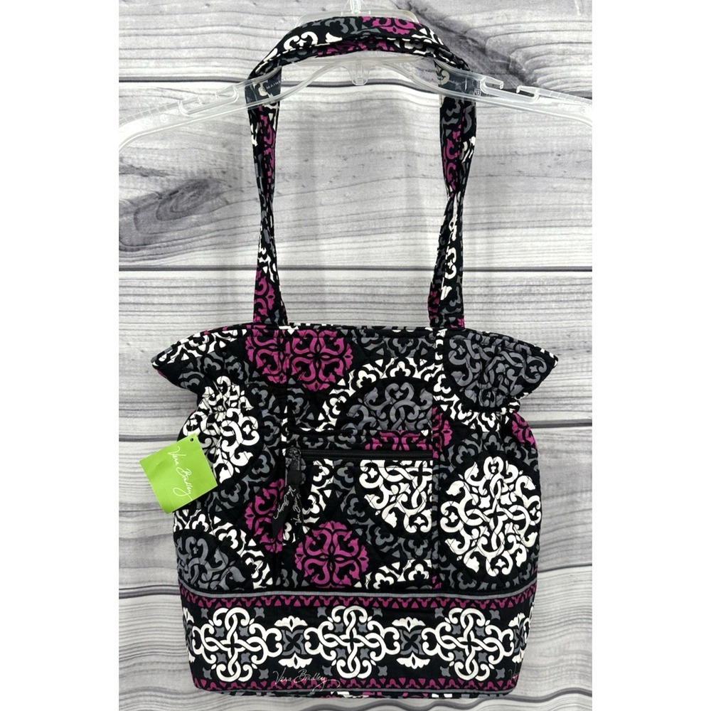 VERA BRADLEY LAURA CANTERBERRY MAGENTA QUILTED TOTE PURSE BAG -‎ NEW WITH TAGS